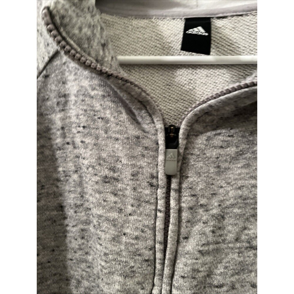 Adidas Women's Full Zip Sweatshirt Hoodie Jacket Size Unknown Gray - Picture 4 of 14